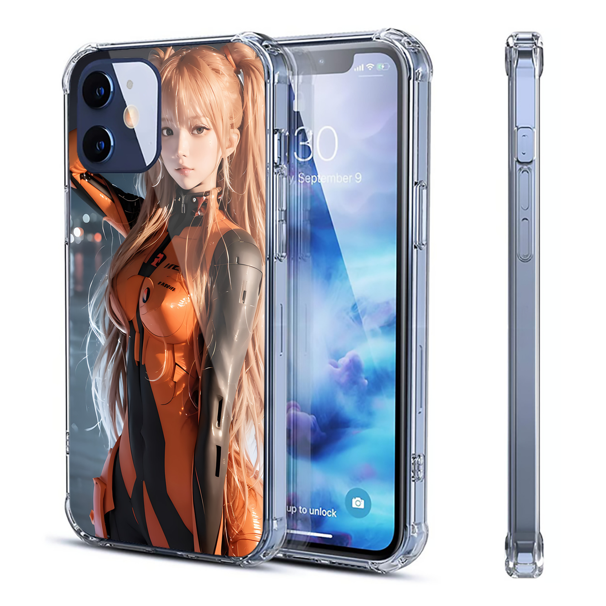 （画像用） EVA 新世紀エヴァンゲリオン 【iPhone 12シリーズ対応】透明スマホケース（クリアソフトケース）